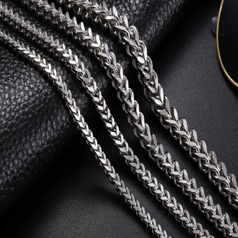 Wholesale 3mm/4mm/5mm Men Fishbone Chain Stainless Steel