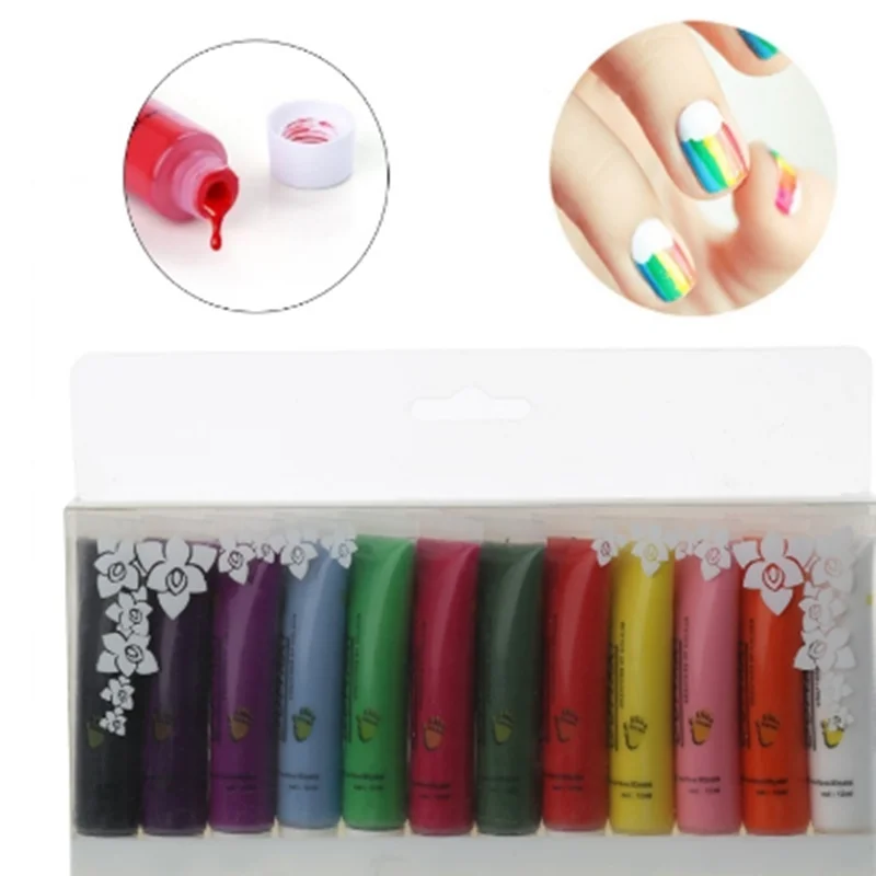 12pcs Nail Art Supplies 12 Colors Pigment 12ml Painted Propylene Nails