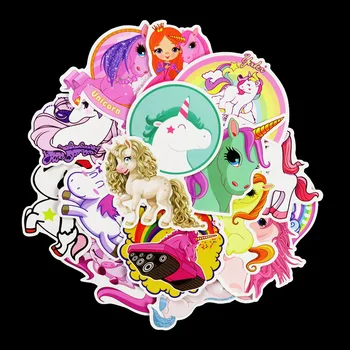 30Pcs Colorful Mixed Cartoon Unicorn Stickers for Laptop Bicycles Phone Luggage Car Styling Home Decor Anime DIY Decals Sticker tanie i dobre opinie CN (pochodzenie) Zwierzę rysunkowe angel Papier Walentynki Na Dzień Dziecka Wielkie wydarzenie Przeprowadzka do ujawnienia płci