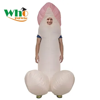 

Stag Night Inflatable Willy Adult Costumes Fancy Dress Penis Sexy Full Body Suit Disfraces Adultos Halloween Costumes for Men