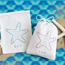Пользовательские starfish похмелье комплект Пляж Свадебный подарок Добро пожаловать Сумки девичник низ свадьбу душ мешок подарков