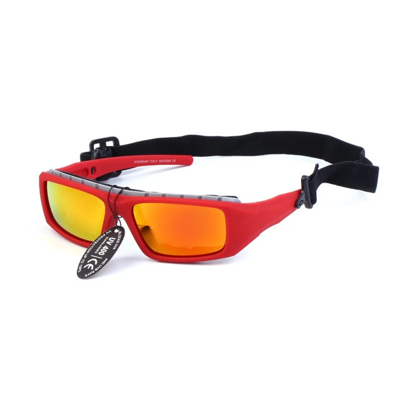 Крутые походные очки UV 400, защита для глаз, антибликовые, ветрозащитные, для улицы, унисекс, для верховой езды, солнцезащитные очки для альпинизма, путешествий, велоспорта - Цвет: Red