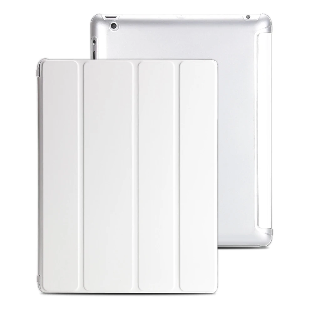 Чехол для iPad 2 3 4, golp Ultra Slim искусственная кожа флип чехол мягкая Вернуться ТПУ Magentic Smart Cover для iPad 2 3 4 A1430 a1460 - Цвет: White