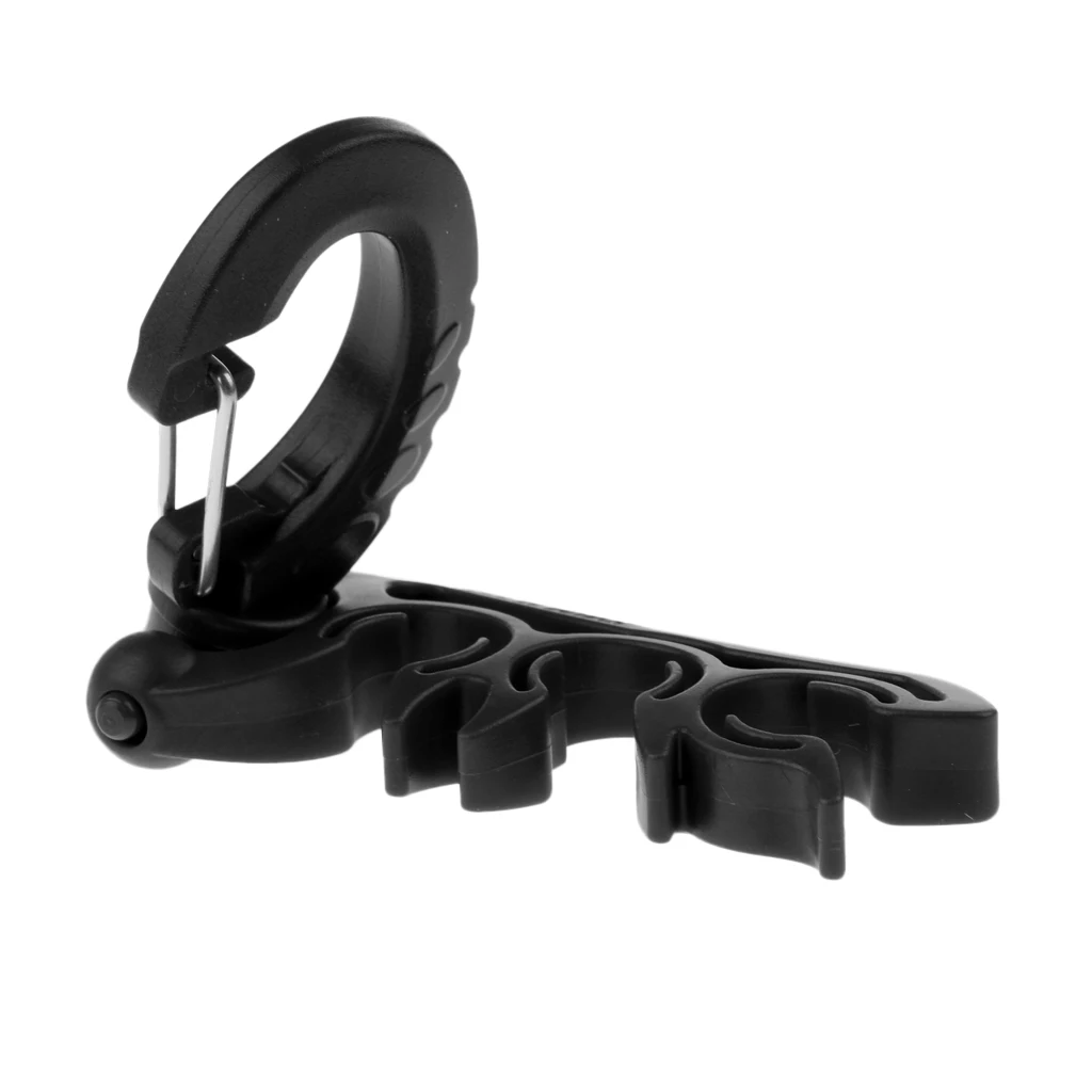 Durable Nylon Triple 3 Hose Holder Regulator Gauge Octopus Retainer & Clip for Underwater Scuba Diving Diver Water Sports
