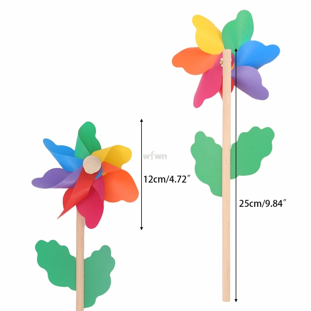 

Wood Windmill Wind Spinner Pinwheels Home Garden Yard Decoration Kids Toys New MAY07 dropshipping