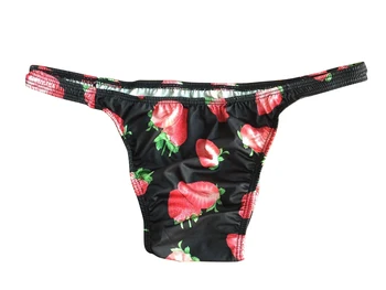 

Mens bikini briefs Seductive sexy red strawberry print low-waist