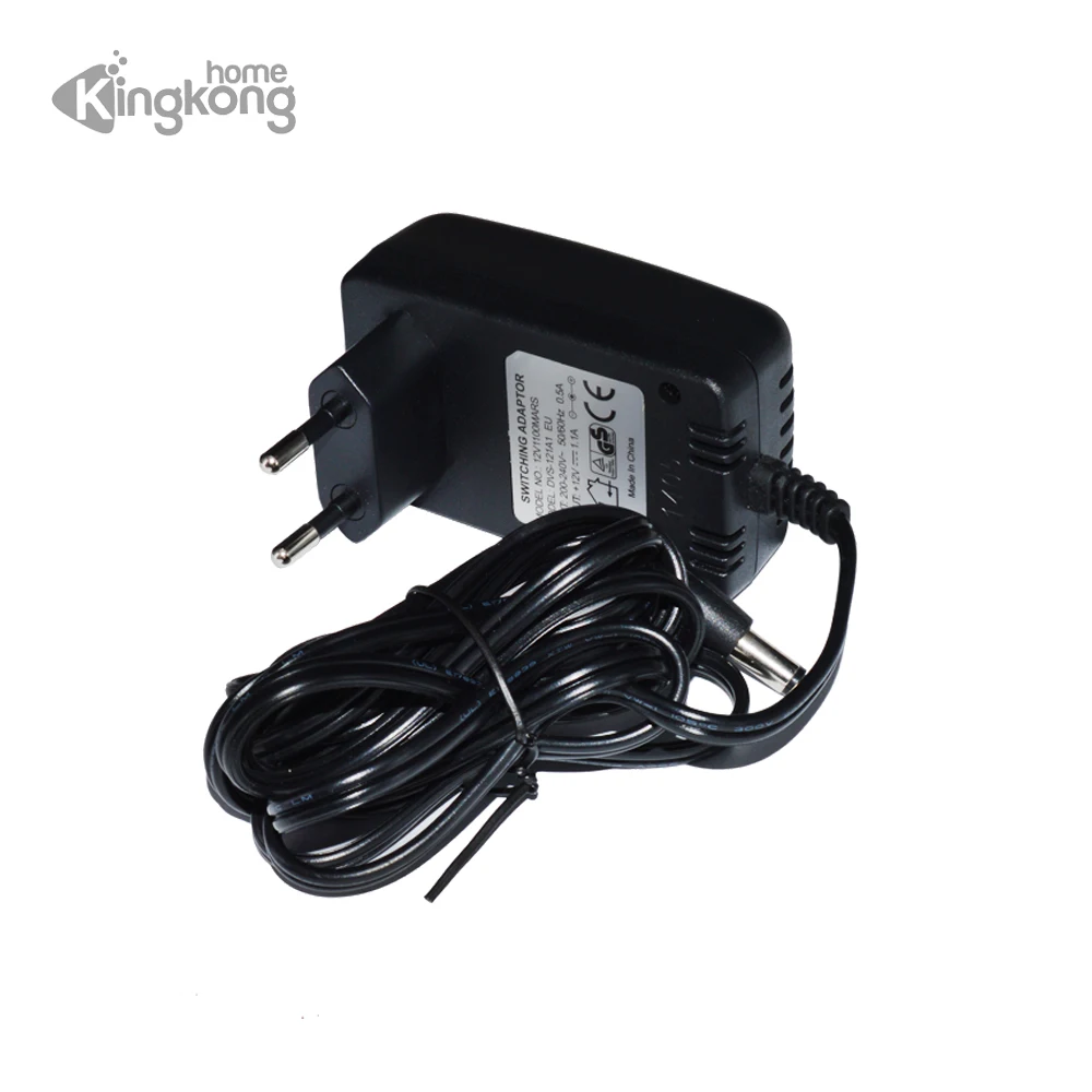 

Kingkonghome AC 100-240V DC 12V 1.1A EU Plug AC/DC Power adapter charger Power Adapter for CCTV Camera (2.1mm * 5.5mm)