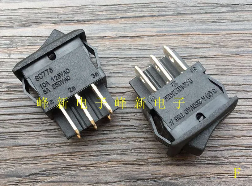 Original new 100% 15*21 copper foot silver point 3gear 6pin rocker switch power 10A125V warping SC776 | Обустройство дома