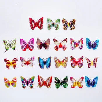 

10pcs/bag Simulation Fluorescent Butterfly 3D Stickers Space Instagram Adventure Time Stickers on The Fridge DIY Home Ornaments