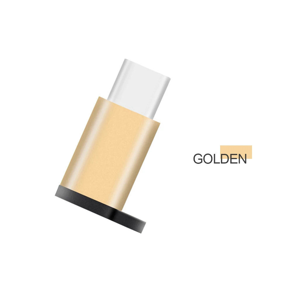 USB Type C Male to Micro USB Female Adapter USB Type-C Support OTG For Samsung Huawei phone - Color: Gold