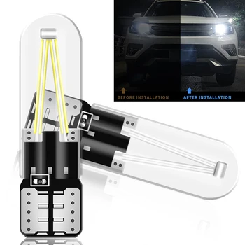 

1pcs T10 LED Light Bulb Filament Cob Smd Glass Silicone Shell DC 12V 24V Auto Light Source for car w5w 168 194