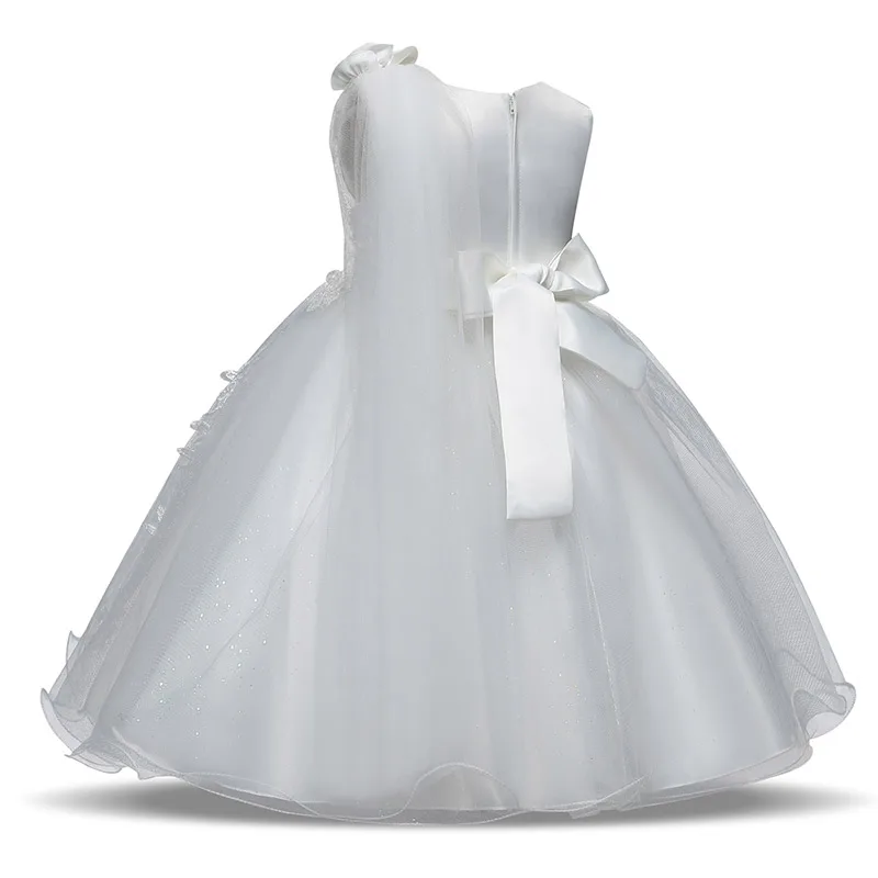 Платье для маленьких девочек сетчатые платья с жемчужинами для свадебных торжеств Детские бальные платья для первого дня рождения, торжественные платья, одежда для девочек 1-2 лет