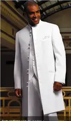 Длинное пальто Белый Жених Смокинги для женихов дружки блейзер человек Бизнес Костюмы костюмы для выпускного (куртка + Брюки для девочек +
