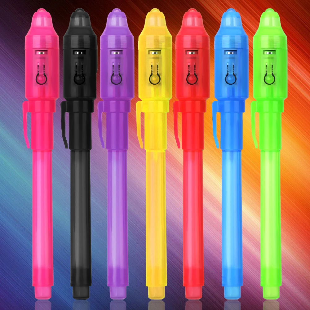 Buy 3Pcs/Set Invisible Ink Pen Built in UV Light Magic