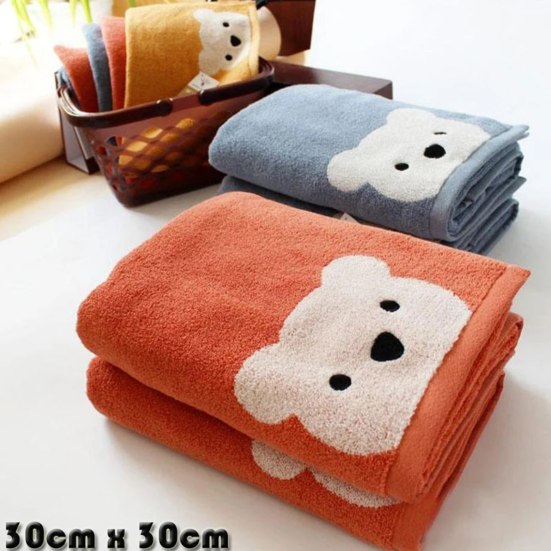3Pcs/Lot Baby Cute Cartoon Bear Towel Cotton Saliva Nursing Towel