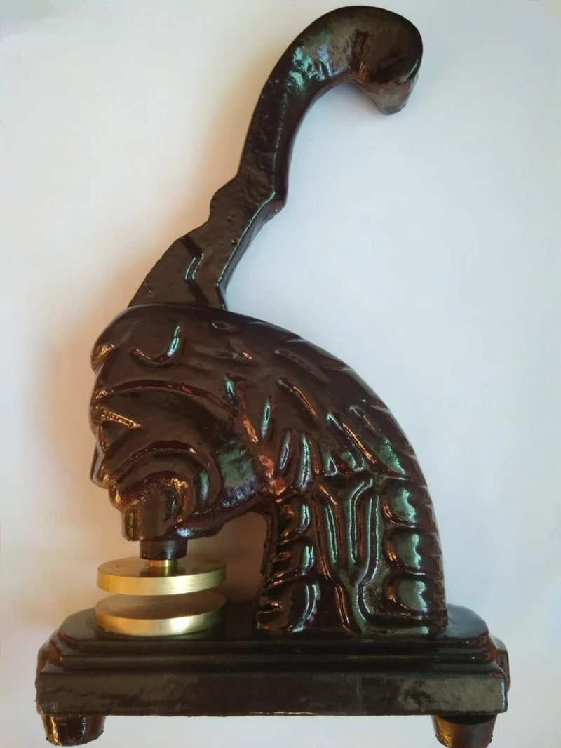 Cool dragon head brass metal embossing stamp for paper certificate and