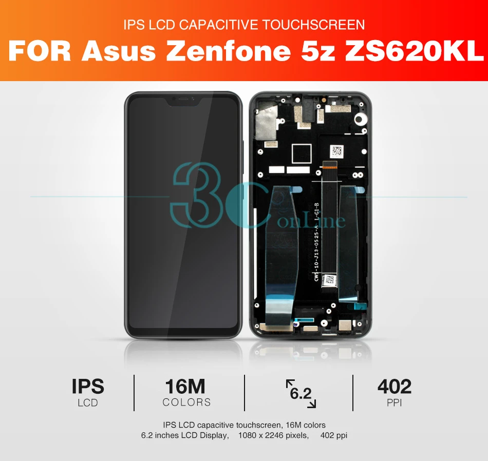 Для Asus Zenfone 5z ZS620KL ЖК-дисплей сенсорный экран для Zenfone 5 ZE620KL дигитайзер сборка запасные части