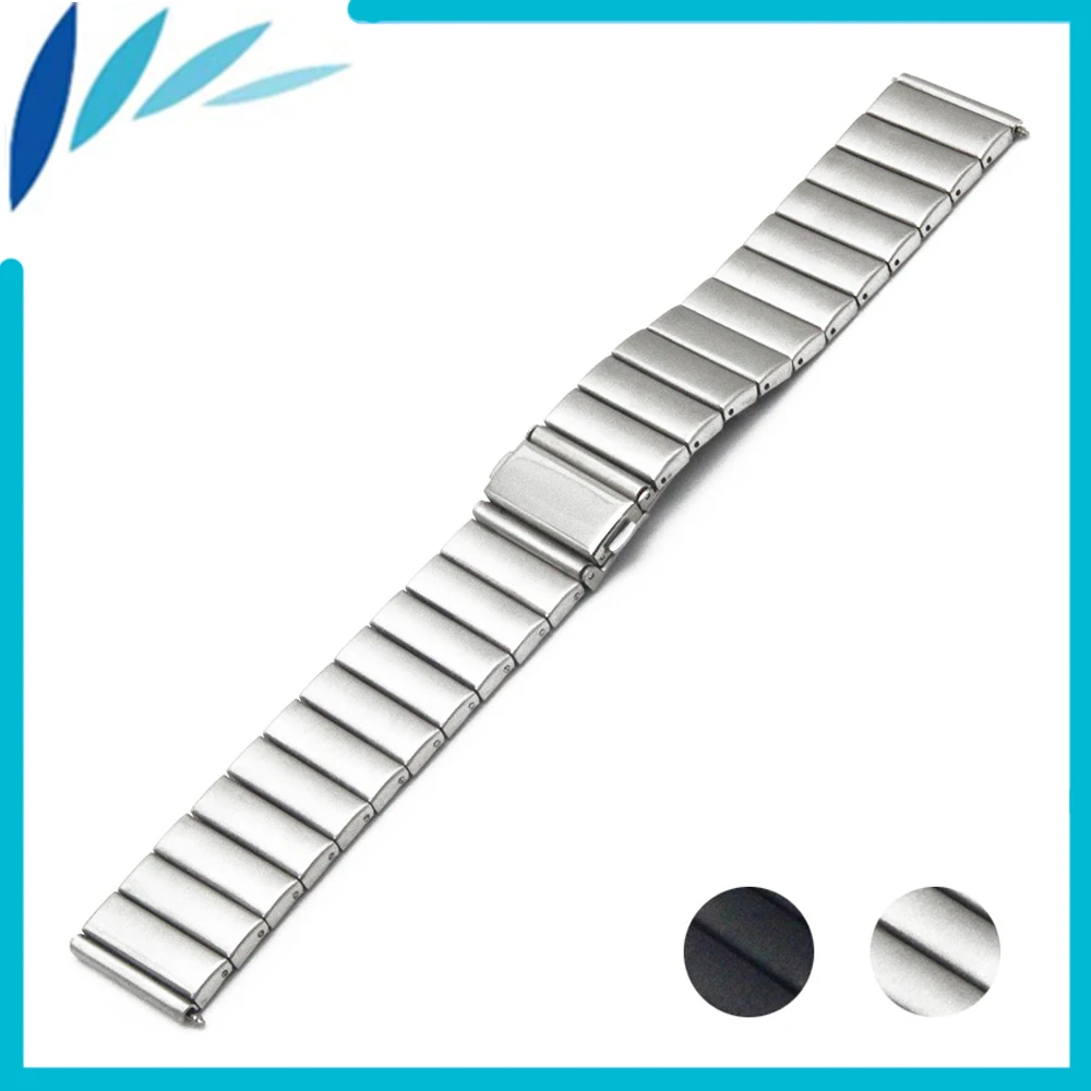 

Stainless Steel Watch Band 22mm 24mm for MK Folding Clasp Strap Loop Wrist Belt Bracelet Black Silver + Tool + Spring Bar