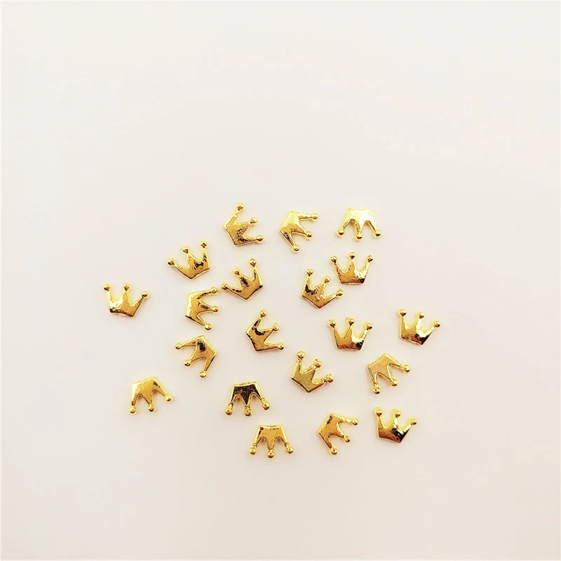 50 шт. украшения для ногтей Корона сияющая 3D треугольник для маникюра декоративные очаровательные наклейки для ногтей из сплава