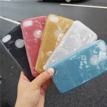 

100 Pcs Glitter 360 full cover soft Gel TPU Soft case cover For phone 6 6s / 6 7 Plus 6S Plus