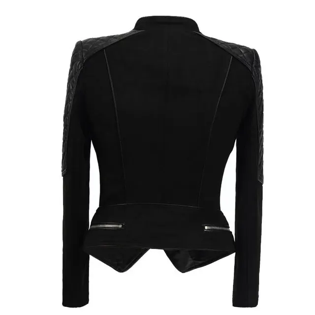 Высококачественная кожаная женская куртка черного цвета зимняя Модная приталенная замшевая мотоциклетная куртка и пальто размера плюс 5XL 6XL