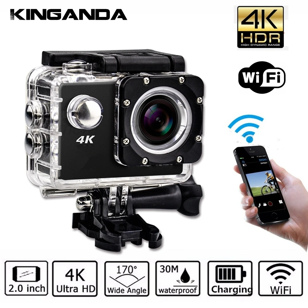 Профессиональная камера Vlog для фото и видео 4K UHD Спортивная видеокамера Wi Fi FHD 1080P