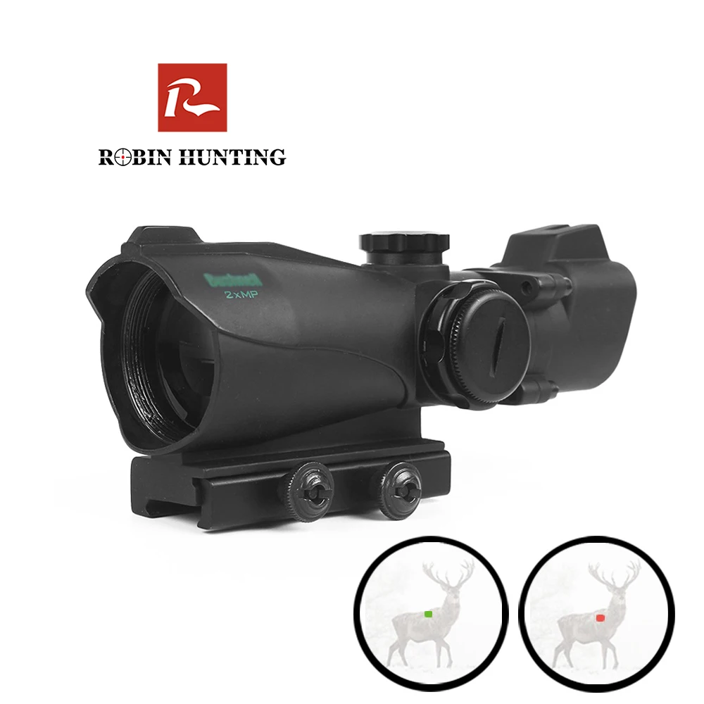 

Robin Hunting Dot Sight Scope 2xMP Tactical Hunting Riflescope Reflex Green Red Dot Sight With 20mm Picatinny Weaver Mount