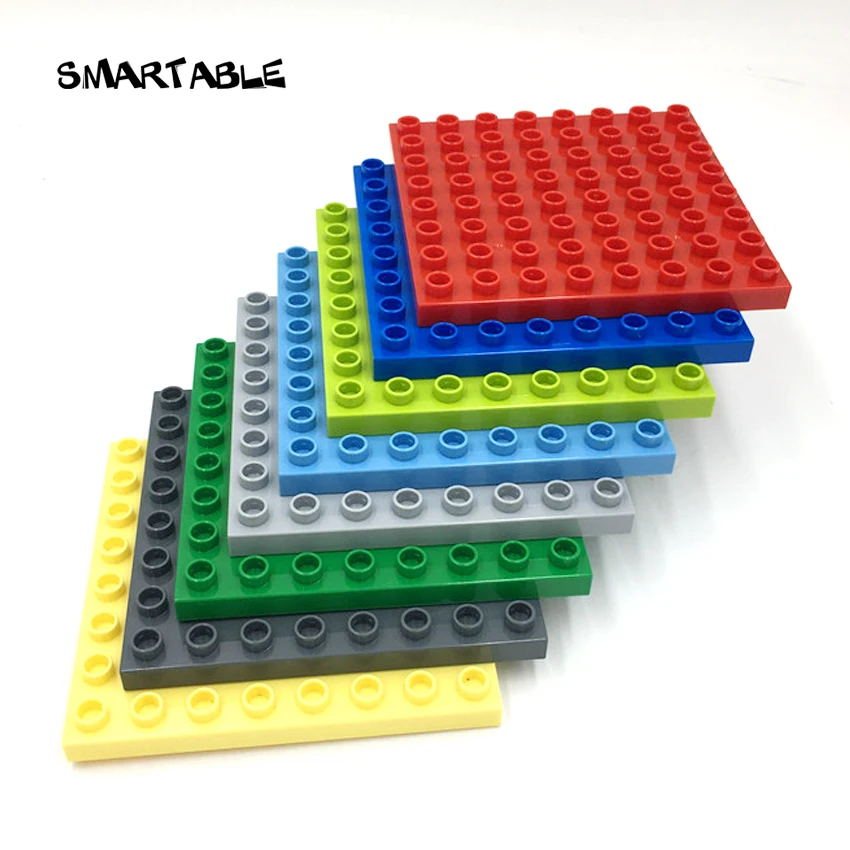 Smartable New Big Plate 8x8 Building Blocks Parts Compatible Major Brands Creative Toys For Children Of Low Age Gift 6pcs/Set | Игрушки и