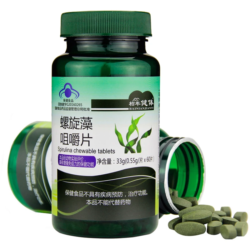 

Natural Organic Spirulina Powder Extract Tablets Supplement Reduce Anti-Fatigue Enhance-Immune