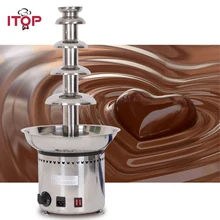 ITOP High Quality 4/5/6/7 Layers Chocolate Fountains Machine Stainless Steel Chocolate Melting Cooker Commercial 110V/220V/240V