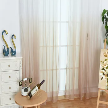 

Modern Gradient Color Window Tulle Curtain Sheer Drape Valance Bedroom Door Home Decor UYT Shop