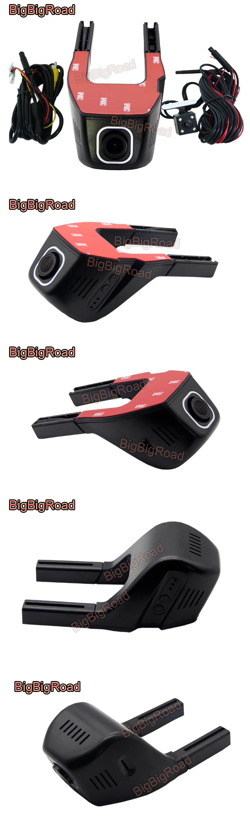 BigBigRoad для Ford Fiesta galaxy 2 3 F-350, автомобильный Wifi видеорегистратор, двойная камера, видеорегистратор