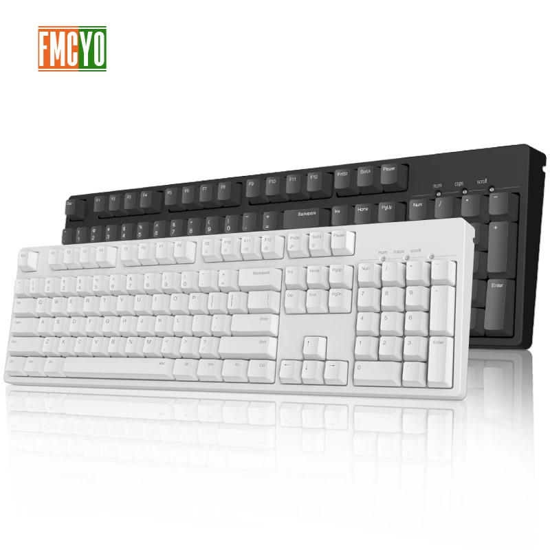 FMCYO механическая клавиатура без ключа C87 клавишные колпачки из ПБТ Cherry MX Silver wwwitch