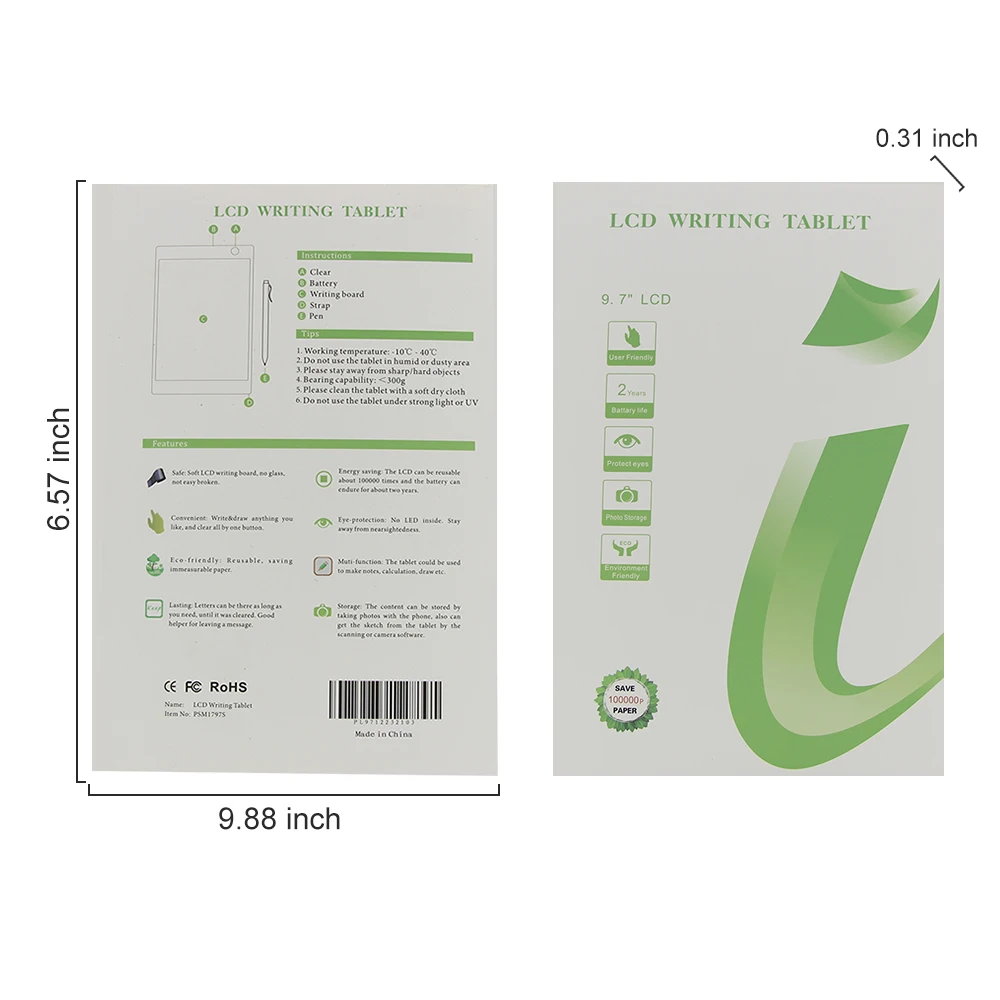 9 7 Inch LCD Graphics Drawing Digital Tablets with Colorful Painting Electronics Handwriting Pads Doodle Board with Stylus Pen in Digital Tablets from