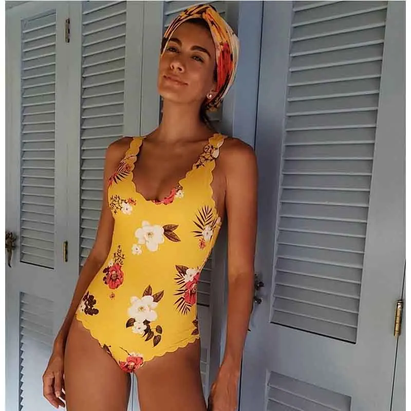 

Sexy One Piece Swimsuit Swimwear Women 2019 Bathers Push Up Monokini Plus Size Bathing Suit May Female Beach Swimming Suits XL