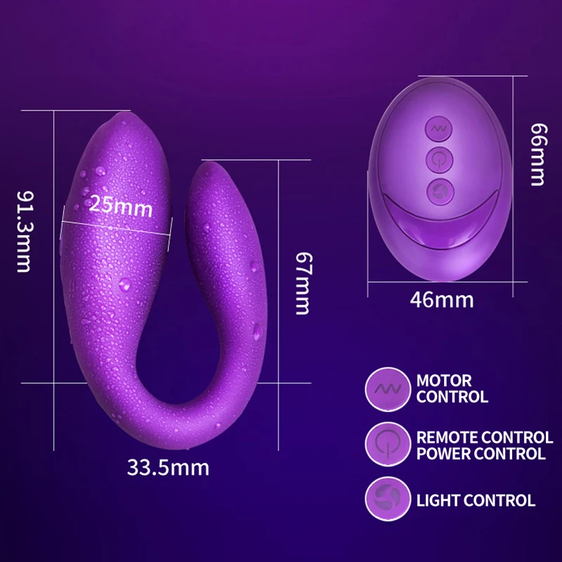 Goedkoop Omysky Draadloze Vibrator Simuleren G Spot Anale Dubbele Kop Trillen Speeltjes Voor Volwassen Waterdichte Usb Charge Mute c Vorm Dildo