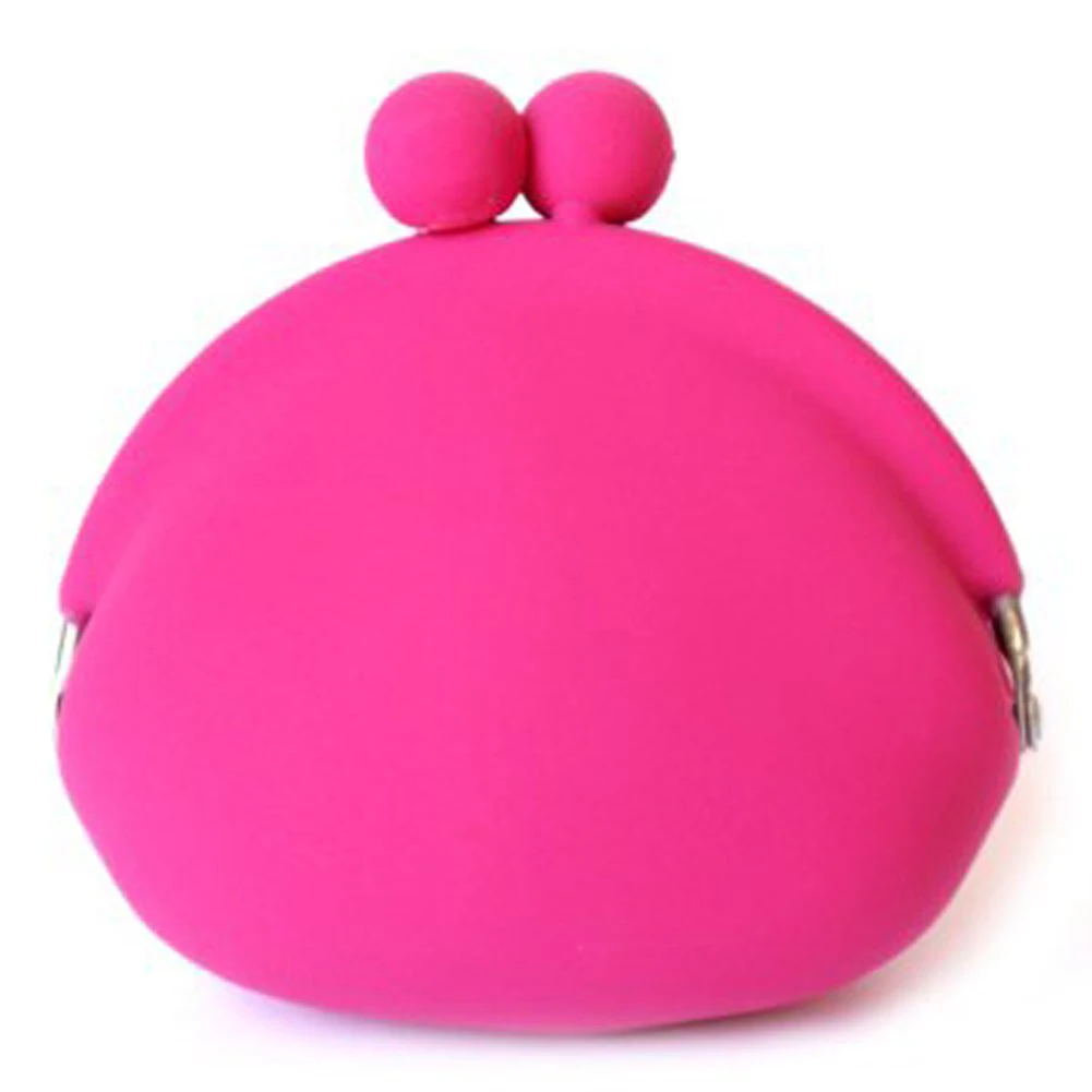 

Sweet Silicone Coin Purse Wallet Pouch Case Clutch Key Wallet Change Card Bag with metal buckle