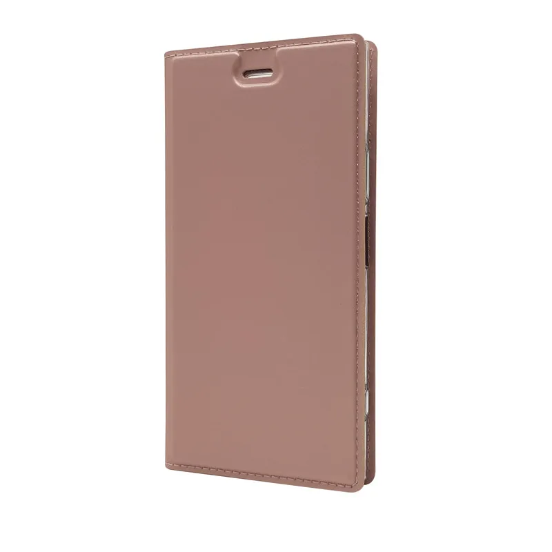 Кожаный чехол-книжка с бумажником для sony Xperia XA XA1 Plus XA2 Ultra Z5 X XZ Premium XZ1 XZ2 Compact L2 L1 Магнитный чехол с полной подставкой - Цвет: Rose Gold