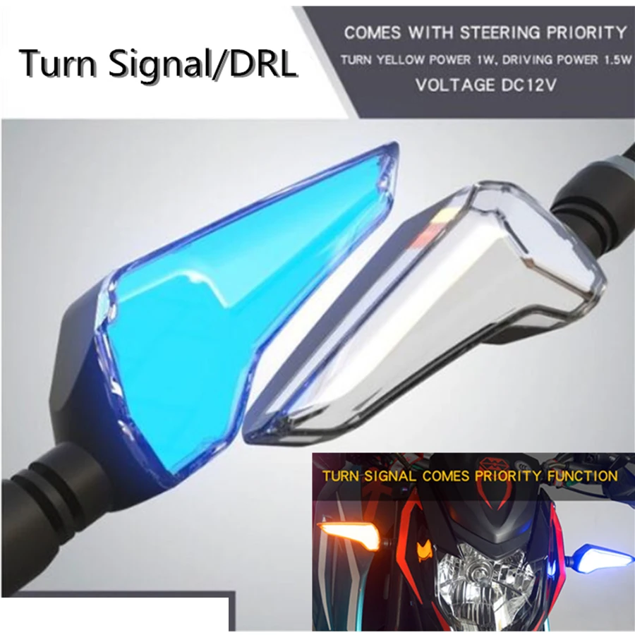1 pair motorcycle modified turning signals +daytime light bright