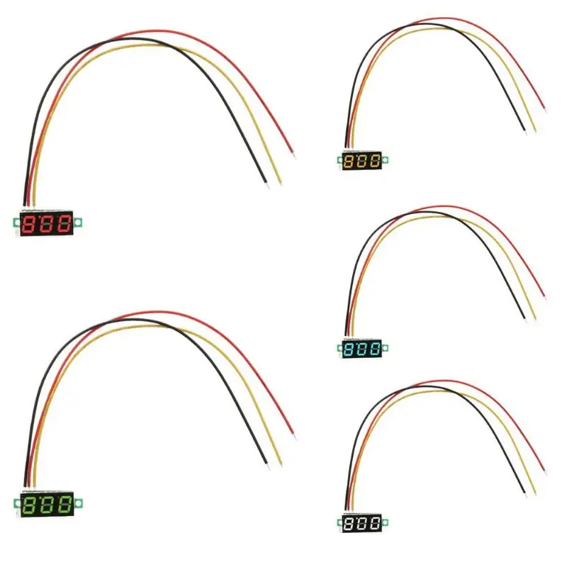 

0.28in Mini DC 0- 100V 3-Wire Digital Voltmeter LED Display Digital Panel Meter Voltmeter tester 5 Colors Monitor