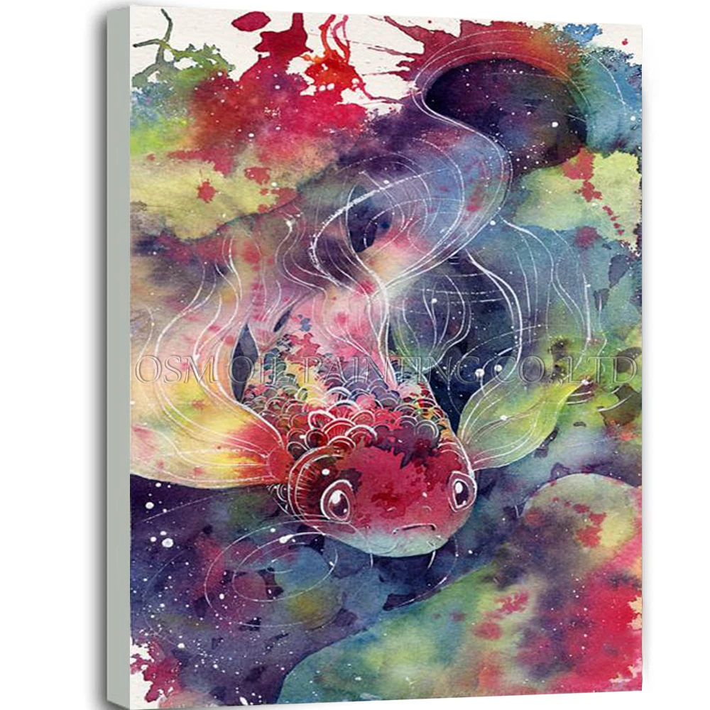 経験豊富なアーティスト純粋な手作り高品質印象金魚油絵カラフルな動物魚油絵 Oil Painting Paintings On Canvasoil Painting On Canvas Aliexpress