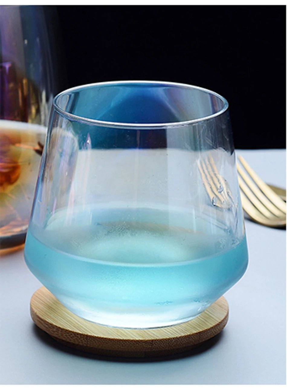 Европейский бессвинцовое Хрустальное стекло оригинальность Радужный цвет стакан для воды бокалы для виски бытовые чашки для воды