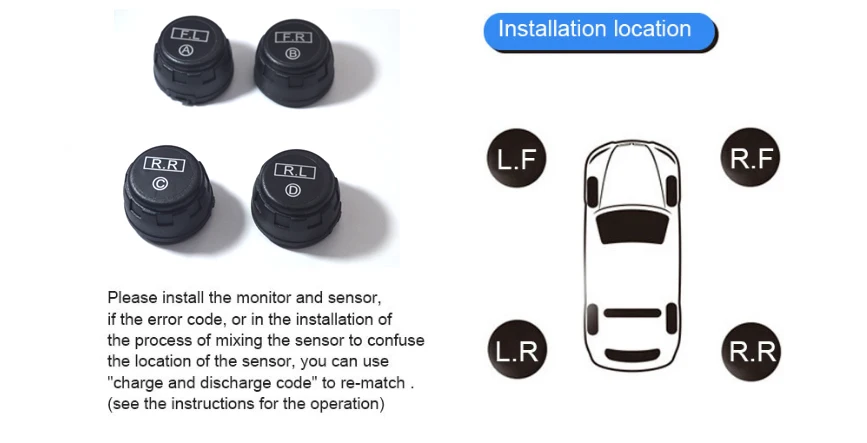 Умный автомобиль TPMS шин давление мониторинга системы Солнечный мощность зарядки цифровой ЖК дисплей Авто охранной сигнализаци