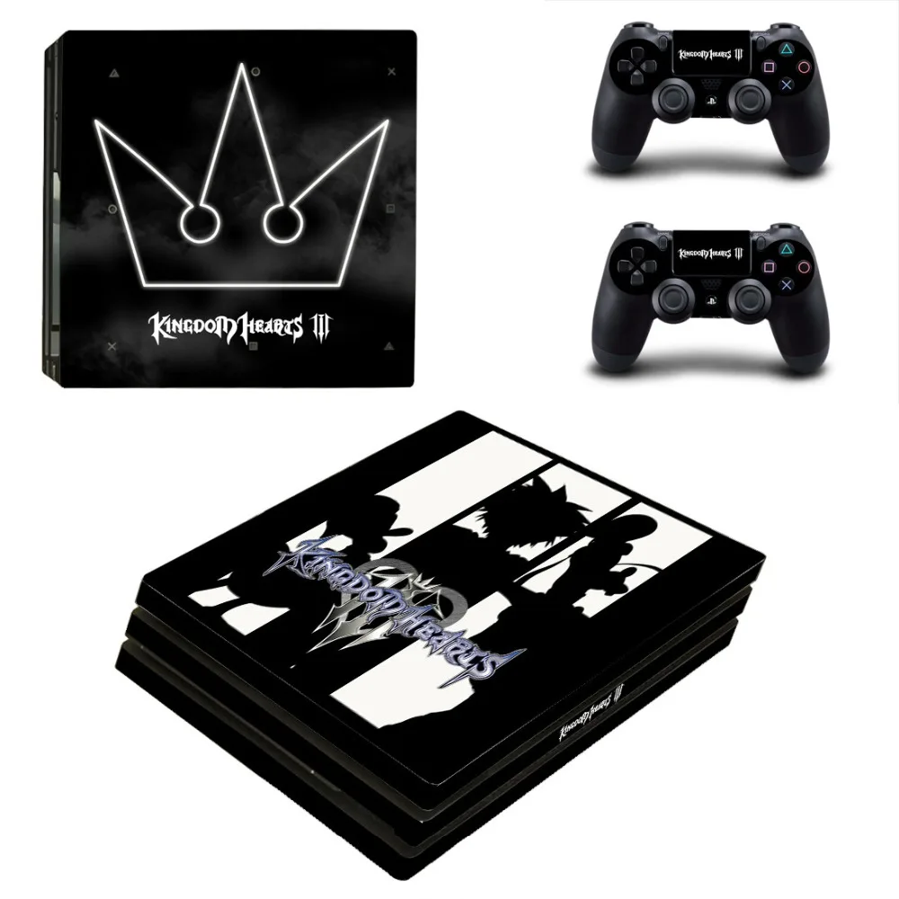 Виниловая наклейка Kingdom Hearts 3 PS4 Pro для консоли Sony Playstation 4 и 2 контроллера стикер