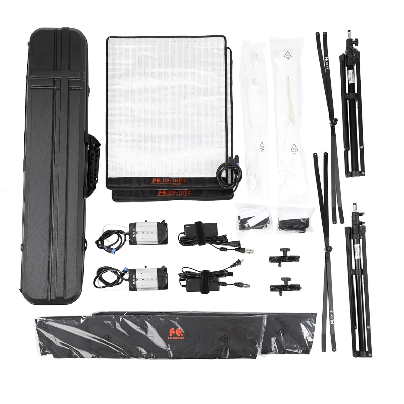 Falcon Eyes 100W Bi-Color LED Studio Video Fotografia Banayad na hindi tinatagusan ng tubig Patuloy na Pag-iilaw Portable Larawan Selfie Lamp Kit Itakda ZHIYUN YONGNUO GODOX NANGUANG CY CRANE2