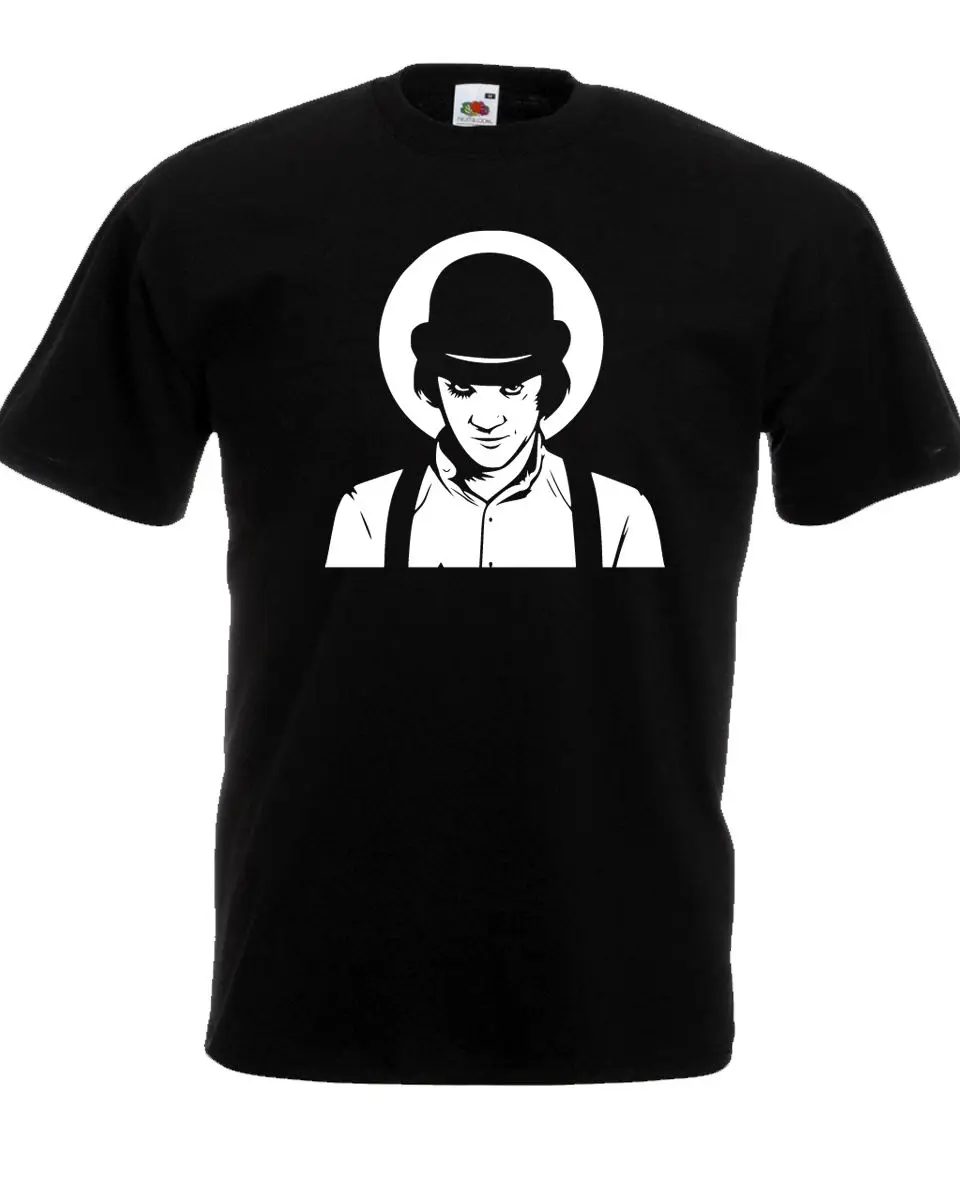 Футболка Arancia meccanica A clockwork orange Alex DeLarge cotone nera uomo donna крутая Повседневная футболка