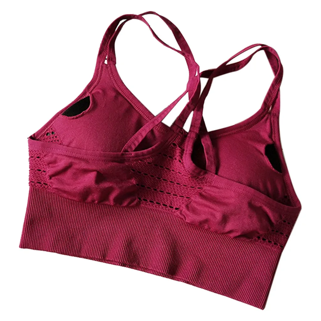 

YOUYEDIAN Women's Sports Underwear Shock-proof Gathering Bra Top Soft Comfortable Wire Free Padded Bra brasieres para mujer