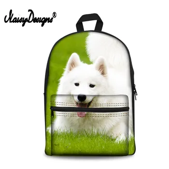 

Backpack Schoolboy Childrens 3D School Bags Boys Girl Samoyed Dog Animal Travel Backpack Season 4 Women Minnie Custom