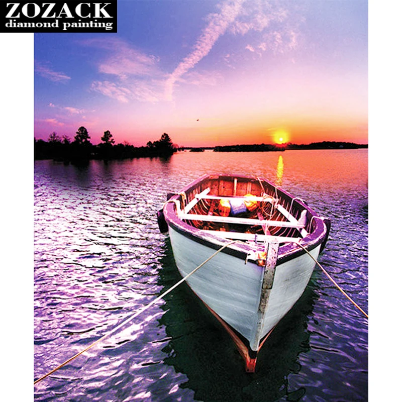 Zozack diamond embroidery sailing boat in the sunset diy diamond Zozack diamond embroidery sailing boat in the sunset diy diamond