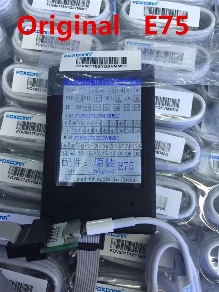 50pcs/100% Genuine Original From Foxconn Factory E75 Chip OD 3.0mm Data USB Cable For iPhone 5 5S 6 6s plus ipad ios9